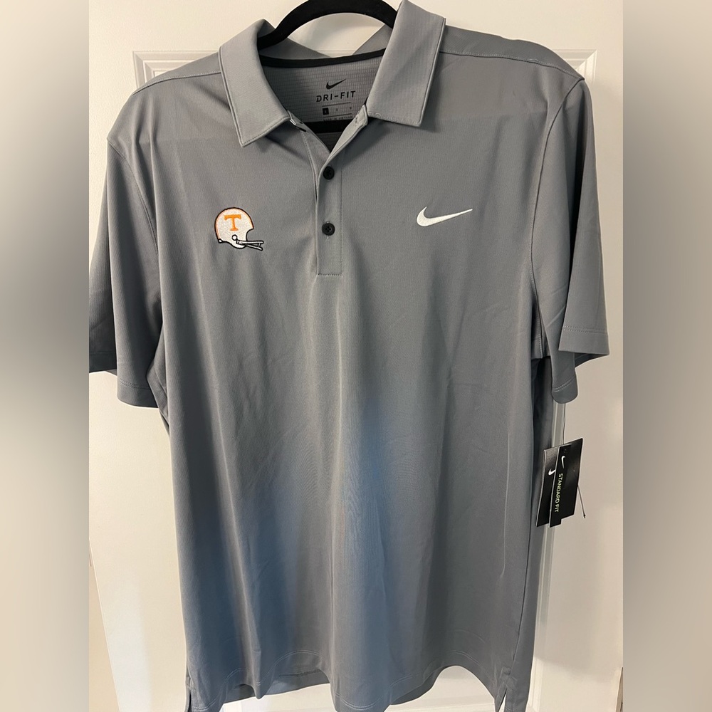 Nike Tennessee Volunteers football helmet Dri-FIT Gray Polo Shirt for Men